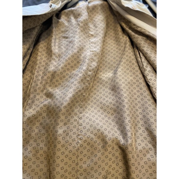 Vtg Sharon Rainwear 11/12 Khaki Tan Women's Classic Lined Trench Coat - Picture 5 of 13